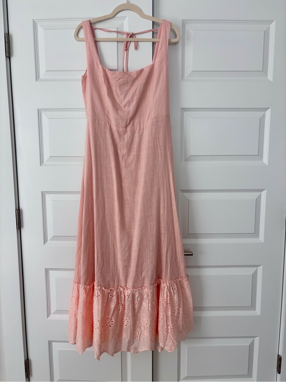 Petal & Pup Jenner Maxi Dress — Light Pink Eyelet - NWT